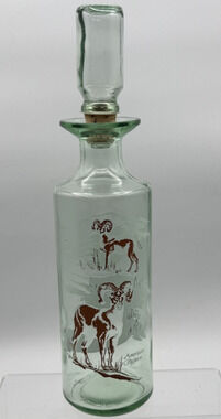 Vintage Old Fitzgerald Prime Bourbon Wildlife Decanter American Bighorn Ram